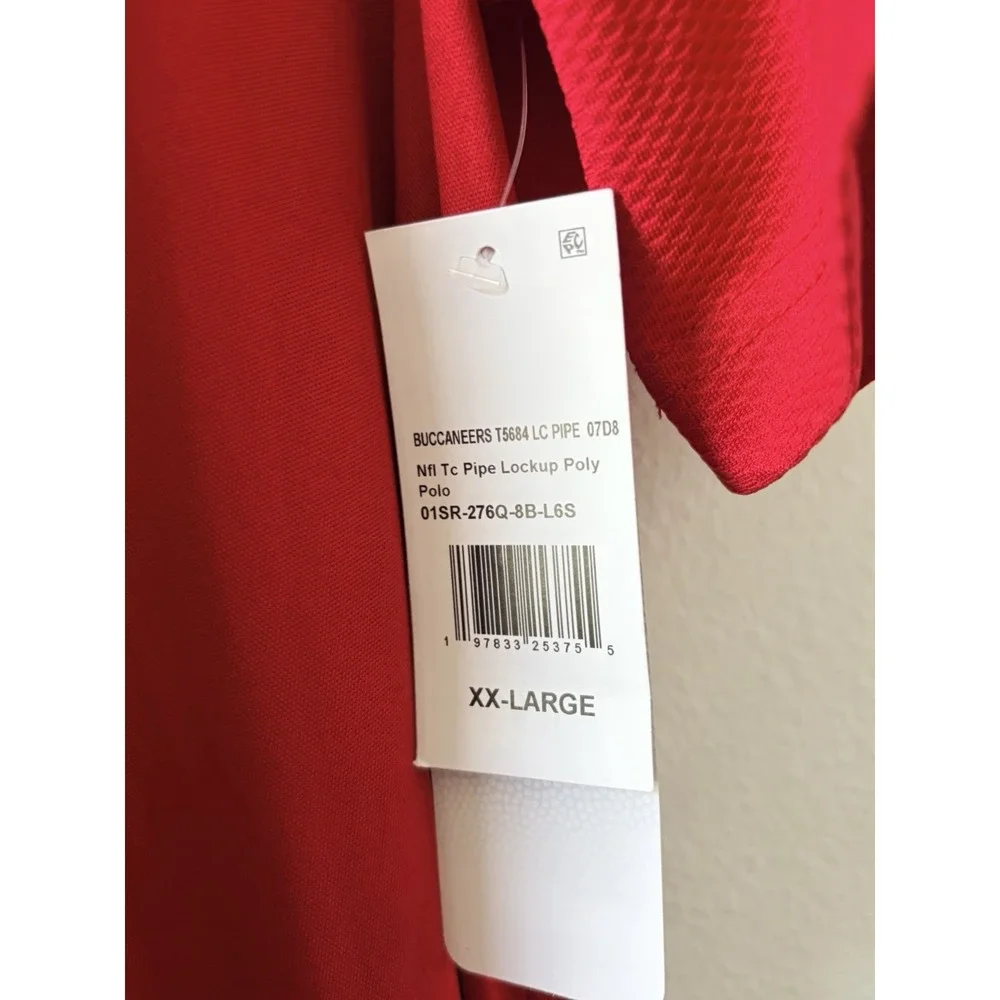 Tampa Bay Buccaneers NFL Team Apparel Polo Shirt Red XX-Large NWT New
